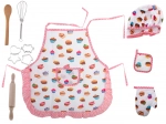Children's Kitchen Set with Hat, Apron, and Utensils
