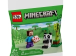 Minecrafti ehituskomplekt Steve ja väike panda