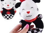 High-Contrast Cow Rattle with Squeaker for Babies